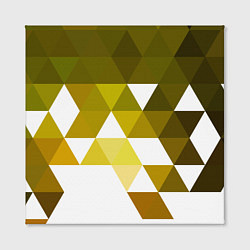 Холст квадратный Золотистая мозаика из ромбов, цвет: 3D-принт — фото 2