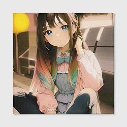 Холст квадратный У скамейки, цвет: 3D-принт — фото 2