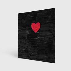 Холст квадратный Black Valentin, цвет: 3D-принт