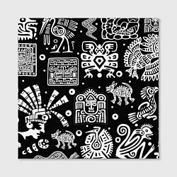 Холст квадратный Знаки племени Майя, цвет: 3D-принт — фото 2
