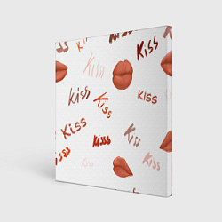 Холст квадратный Поцелуйчики, цвет: 3D-принт