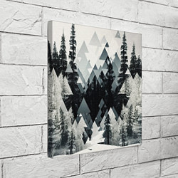 Холст квадратный Абстракция зимнего леса, цвет: 3D-принт — фото 2