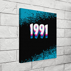 Холст квадратный Made in 1991: vintage art, цвет: 3D-принт — фото 2
