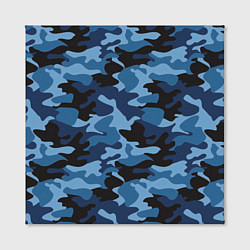 Холст квадратный Сине-черный камуфляж, цвет: 3D-принт — фото 2