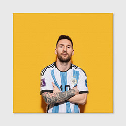 Холст квадратный Lionel Messi 10, цвет: 3D-принт — фото 2