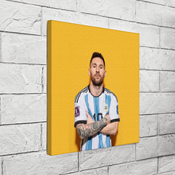 Холст квадратный Lionel Messi 10, цвет: 3D-принт — фото 2