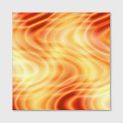 Холст квадратный Абстрактные оранжево-жёлтые солнечные волны, цвет: 3D-принт — фото 2