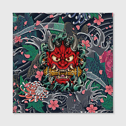 Холст квадратный Irazumi devil и волны, цвет: 3D-принт — фото 2