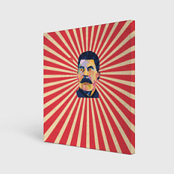 Холст квадратный Сталин полигональный, цвет: 3D-принт