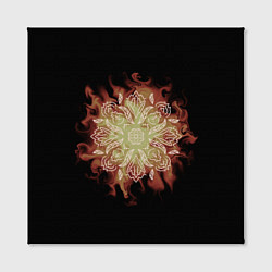 Холст квадратный Цветок в огне, цвет: 3D-принт — фото 2