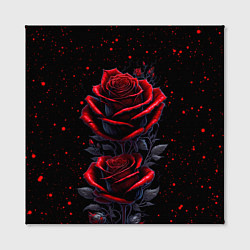 Холст квадратный Готические розы в космосе, цвет: 3D-принт — фото 2
