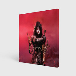 Холст квадратный Lost Ark - woman assassin, цвет: 3D-принт