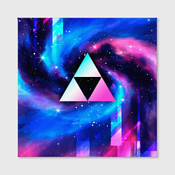 Холст квадратный Zelda неоновый космос, цвет: 3D-принт — фото 2
