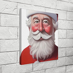Холст квадратный Улыбка Деда Мороза, цвет: 3D-принт — фото 2