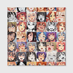 Холст квадратный Anime hentai ahegao manga, цвет: 3D-принт — фото 2