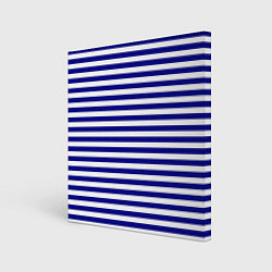 Холст квадратный Тельняшка синяя ВМФ, цвет: 3D-принт