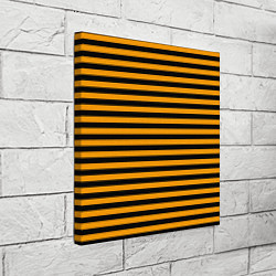Холст квадратный Черно-оранжевые полосы - пчелиный образ, цвет: 3D-принт — фото 2