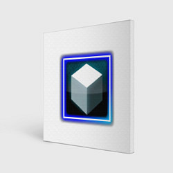 Холст квадратный Белый куб и магия, цвет: 3D-принт