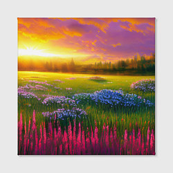 Холст квадратный Летний закат, цвет: 3D-принт — фото 2