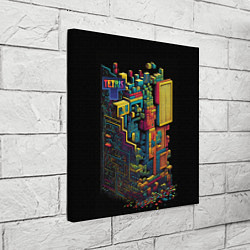 Холст квадратный Абстрактный тетрис, цвет: 3D-принт — фото 2