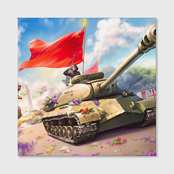 Холст квадратный Русский танк, цвет: 3D-принт — фото 2