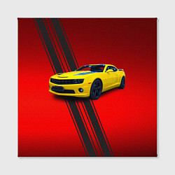 Холст квадратный Спортивный американский автомобиль Chevrolet Camar, цвет: 3D-принт — фото 2