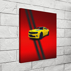 Холст квадратный Спортивный американский автомобиль Chevrolet Camar, цвет: 3D-принт — фото 2