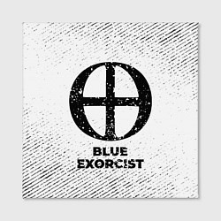 Холст квадратный Blue Exorcist с потертостями на светлом фоне, цвет: 3D-принт — фото 2