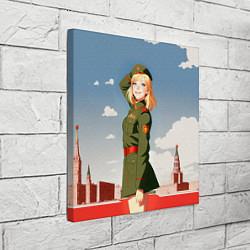 Холст квадратный Боевая девчонка, цвет: 3D-принт — фото 2