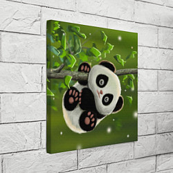 Холст квадратный Панда на дереве отдыхает, цвет: 3D-принт — фото 2