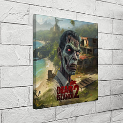 Холст квадратный Zombie dead island 2, цвет: 3D-принт — фото 2