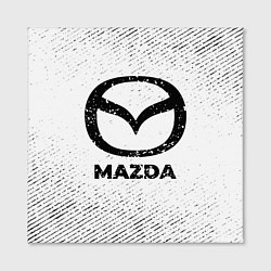 Холст квадратный Mazda с потертостями на светлом фоне, цвет: 3D-принт — фото 2