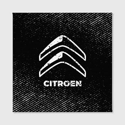 Холст квадратный Citroen с потертостями на темном фоне, цвет: 3D-принт — фото 2