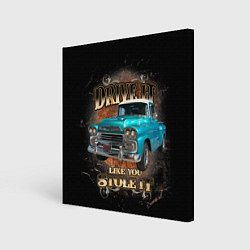 Холст квадратный Пикап Chevrolet Apache 3100 1959 года, цвет: 3D-принт