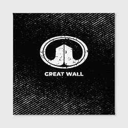 Холст квадратный Great Wall с потертостями на темном фоне, цвет: 3D-принт — фото 2