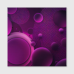 Холст квадратный Фиолетовые шары, цвет: 3D-принт — фото 2