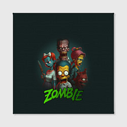 Холст квадратный Симпсоны зомби, цвет: 3D-принт — фото 2