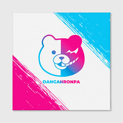 Холст квадратный Danganronpa neon gradient style, цвет: 3D-принт — фото 2