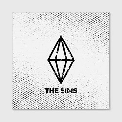 Холст квадратный The Sims с потертостями на светлом фоне, цвет: 3D-принт — фото 2
