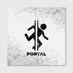 Холст квадратный Portal с потертостями на светлом фоне, цвет: 3D-принт — фото 2