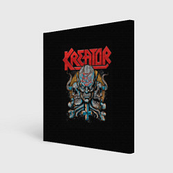 Холст квадратный Kreator - трэш-метал, цвет: 3D-принт