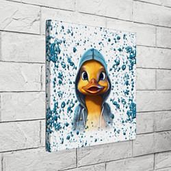 Холст квадратный Забавный утенок, цвет: 3D-принт — фото 2