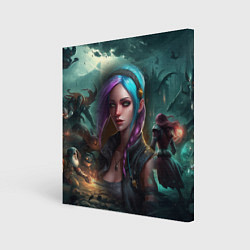 Холст квадратный Jinx art Arcane League of Legends, цвет: 3D-принт