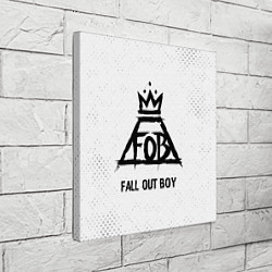 Холст квадратный Fall Out Boy glitch на светлом фоне, цвет: 3D-принт — фото 2