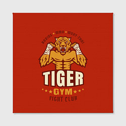 Холст квадратный Tiger - боец, цвет: 3D-принт — фото 2