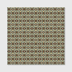 Холст квадратный Золотисто-коричневая симметрия, цвет: 3D-принт — фото 2