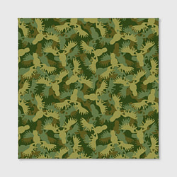 Холст квадратный Лоси - камуфляж, цвет: 3D-принт — фото 2