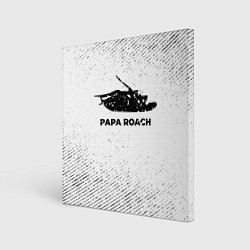 Картина квадратная Papa Roach с потертостями на светлом фоне