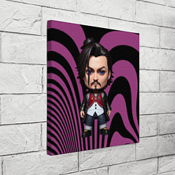 Холст квадратный Джонни Депп - знаменитый актёр - поп-арт, цвет: 3D-принт — фото 2