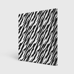 Холст квадратный Полосатая шкура зебры, цвет: 3D-принт